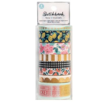 Bea Valint Sketchbook Washi Tape-8 Pieces Image 1