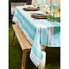 Beach House Stripe Print Outdoor Tablecloth With Zipper 60 Round Image 2