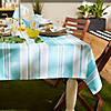 Beach House Stripe Print Outdoor Tablecloth With Zipper 60 Round Image 3