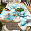 Beach House Stripe Print Outdoor Tablecloth With Zipper 60 Round Image 4
