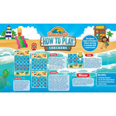 Beach Life Checkers Board Game Image 3