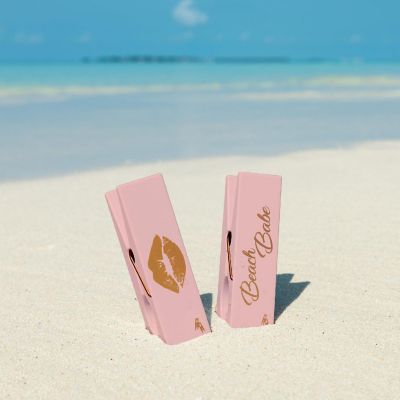 Beach Pool Towel Clips Beach Babe Lips Secure Bag Lounge Chair Protection Accessory LogoPeg Image 2