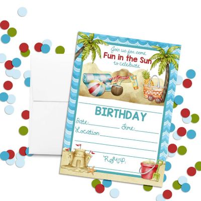 Beach Time Invitations 40pc. by AmandaCreation Image 2