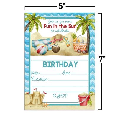 Beach Time Invitations 40pc. by AmandaCreation Image 3