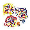 Beaded 100th Day of School Necklace Craft Kit - Makes 12 Image 1