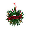 Beaded Chenille Stem Wreath Ornament Craft Kit - Makes 12 Image 1