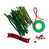 Beaded Chenille Stem Wreath Ornament Craft Kit - Makes 12 Image 1