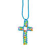 Beaded Glow-in-the-Dark Cross Necklace Craft Kit - Makes 12 Image 1