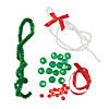Beaded Heart Christmas Ornament Craft Kit - Makes 12 Image 1