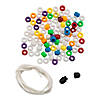 Beaded Rainbow Necklace Craft Kit - Makes 12 Image 1