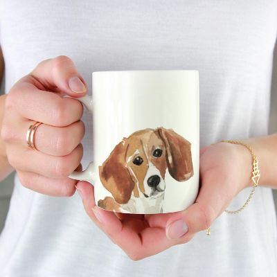 Beagle Up Close Ceramic Mug Image 1
