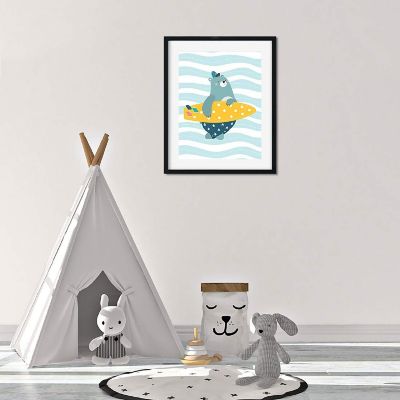 Bear with Surfboard Art 8.5x11in 1-Pack Image 3