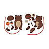 Bears Eating Fall Foods Foam Ornament Craft Kit - Makes 12 Image 1