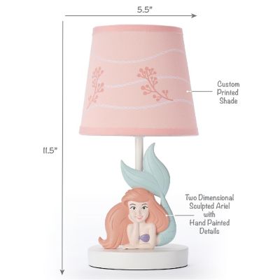 Bedtime Originals Disney Baby The Little Mermaid Ariel Lamp with Shade & Bulb Image 2