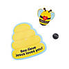 Bee-lieve Jesus Loves You Pins with Card for 12 Image 1
