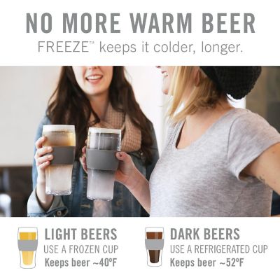 Beer FREEZE&#8482; Cooling Cups in Black set of 2 Image 2
