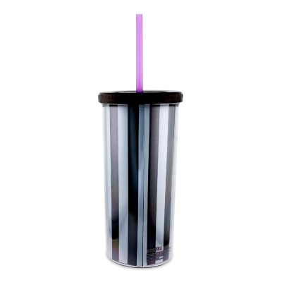 Beetlejuice "Strange and Unusual" Cold Cup With Lid and Straw  Holds 20 Ounces Image 1