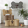 Beige Bone Shape Toy Basket Medium 21X13X8 Image 4