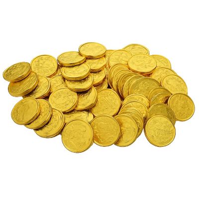 Beistle - 1&amp;#189;" - Gold - Gold Plastic Coins! Image 1