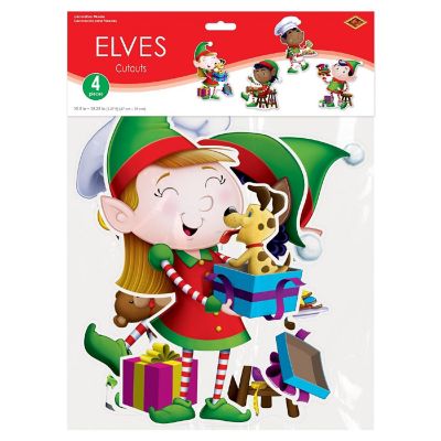 Beistle - 10&amp;#189;"-15&amp;#188;" Elves Cutouts - 12 Pack Image 2