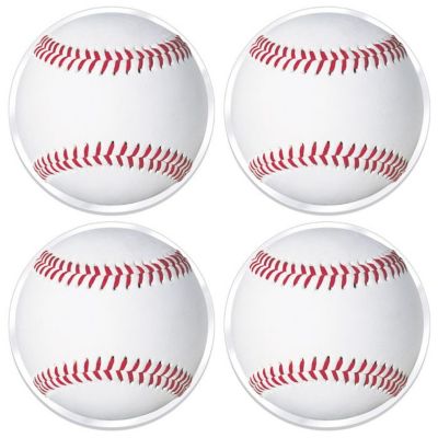 Beistle - 13" Plastic Baseball Placemats - 12 Pack Image 1