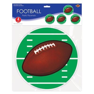 Beistle - 13" Plastic Football Placemats - 12 Pack Image 1