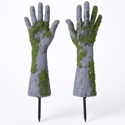 Beistle - 16" - Purple - Plastic Zombie Hand Yard Stakes! Image 1