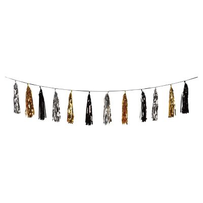 Beistle - 16" x 8' Oversized Metallic Tassel Garland - 12 Pack Image 1