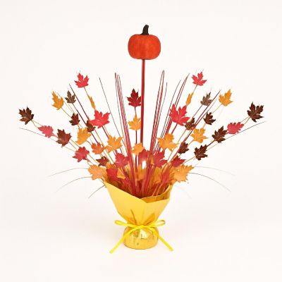 Beistle - 16&amp;#190;" - Yellow - Fall Gleam 'N Spray Centerpiece Plastic! Image 2