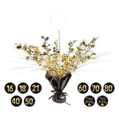 Beistle - 18" Happy Birthday Gleam 'N Spray Ctrpc - 12 Pack Image 1