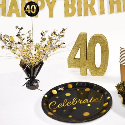 Beistle - 18" Happy Birthday Gleam 'N Spray Ctrpc - 12 Pack Image 1