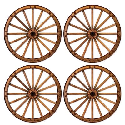 Beistle - 18&amp;#189;" Wagon Wheel Cutouts - 12 Pack Image 1