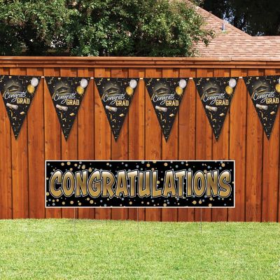 Beistle - 28&quot; x 25' Graduation Oversized Pennant Banner - 12 Pack Image 1