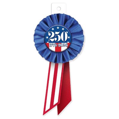 Beistle - 3.25" x 6.5" - Multicolor - Commemorative Rosette - 6 Pieces Image 2