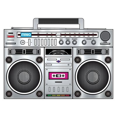Beistle - 3' 3&amp;#188;" x 4' 5" Boom Box Stand-Up - 4 Pack Image 1