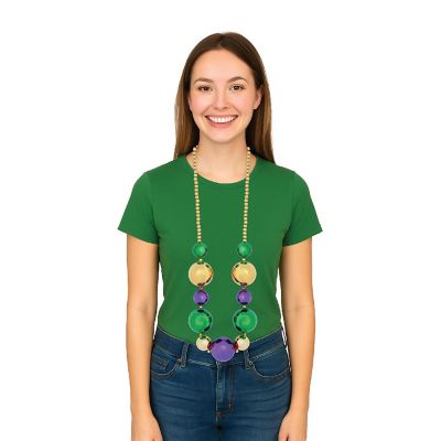 Beistle - 4' 7" - Multicolor - Festive Mardi Gras Beads - 1 Piece Image 1