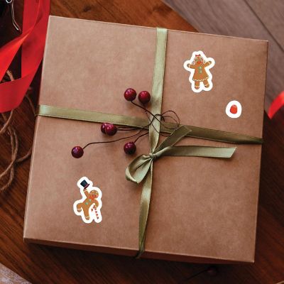 Beistle - 4&amp;#190;" x 7&amp;#189;" Gingerbread Stickers - 12 Pack Image 1