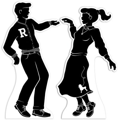Beistle - 50's Dancing Silhouette Stand-Ups - 4 Pack Image 1