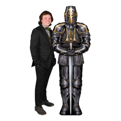 Beistle - 6' 4" x 26&amp;#188;" Black Knight Stand-Up - 4 Pack Image 1