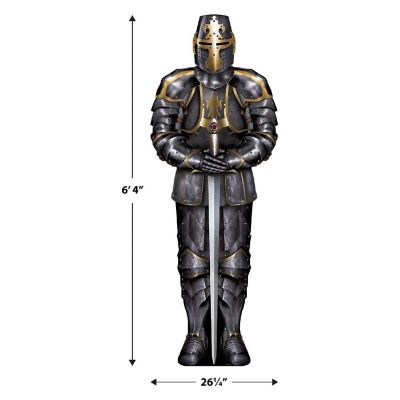Beistle - 6' 4" x 26&amp;#188;" Black Knight Stand-Up - 4 Pack Image 3