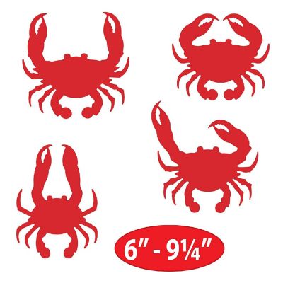 Beistle - 6"-9&amp;#188;" Crab Cutouts - 12 Pack Image 3
