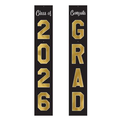 Beistle - 6' - Multicolor - Graduation Pull-Down Cutouts - 12 Pieces Image 1