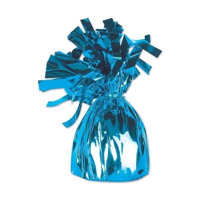 Beistle - 6 Oz - Blue - Metallic Wrapped Balloon Weight Standard! Image 1