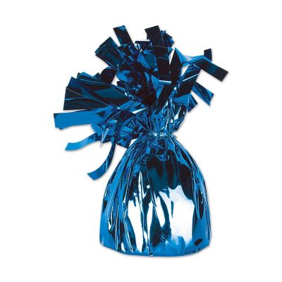 Beistle - 6 Oz - Blue - Metallic Wrapped Balloon Weight! Image 1