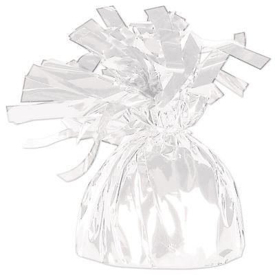 Beistle - 6 Oz - Clear - Metallic Wrapped Balloon Weight! Image 1