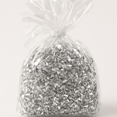 Beistle - 6 Oz - Clear - Metallic Wrapped Balloon Weight! Image 1