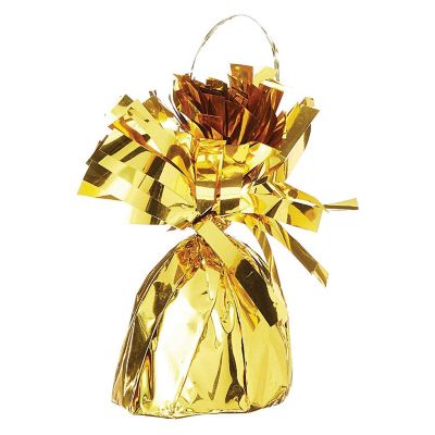 Beistle - 6 Oz - Gold - Metallic Wrapped Balloon Weight! Image 1