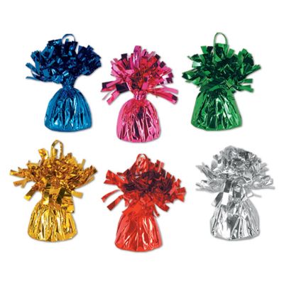 Beistle - 6 Oz - Multicolor - Metallic Wrapped Balloon! Image 1
