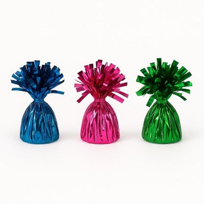 Beistle - 6 Oz - Multicolor - Metallic Wrapped Balloon! Image 1
