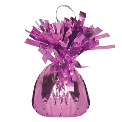Beistle - 6 Oz - Pink - Metallic Wrapped Balloon Weight! Image 1